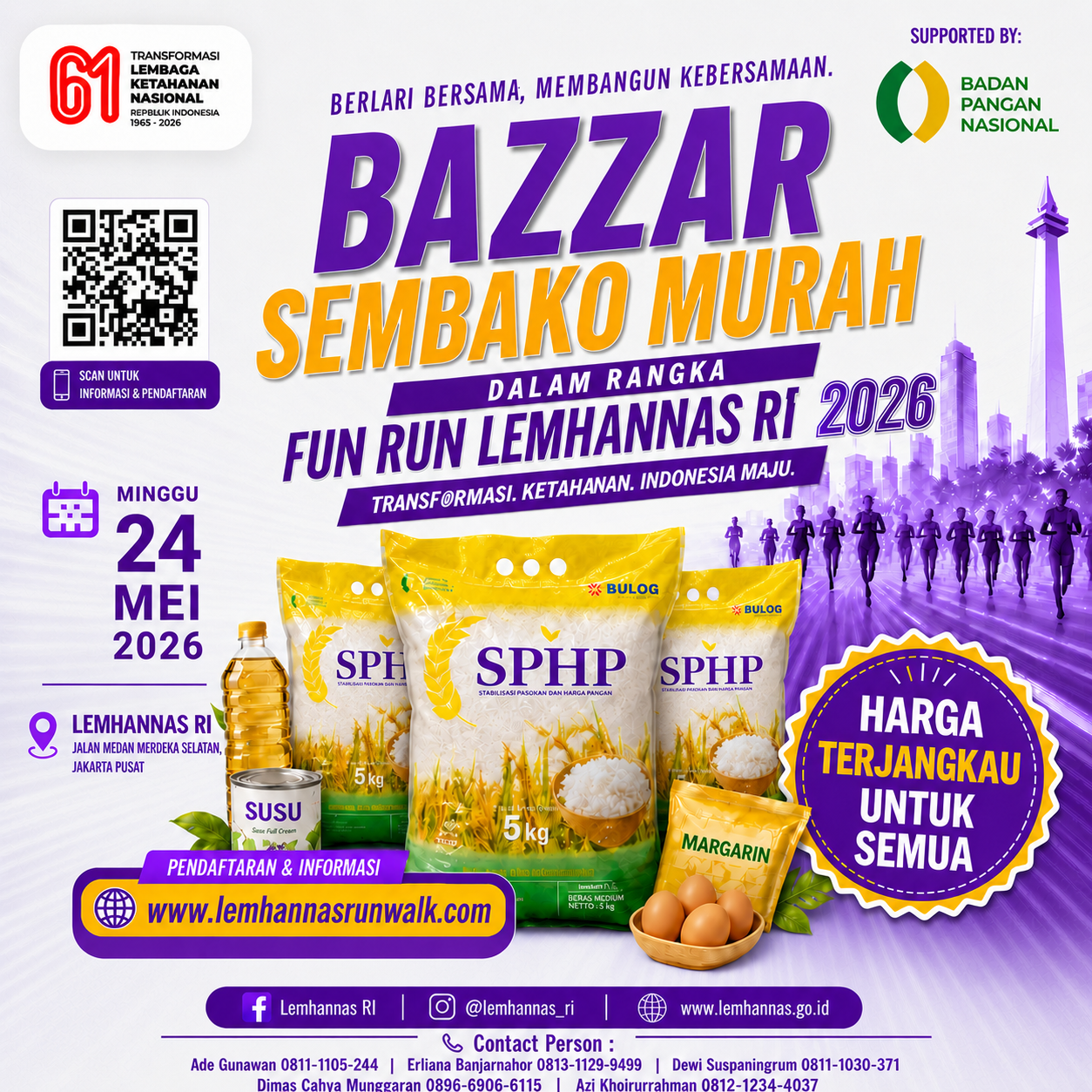 Bazzar Sembako Murah di LEMHANNAS RI